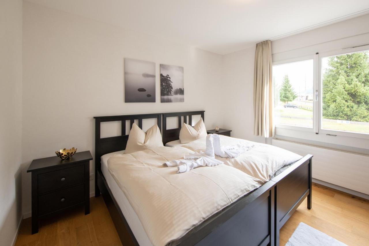 Agrimonia - 5,5-zi Duplex Bis 9 Personen Mit Eigenem Garten Apartment Davos